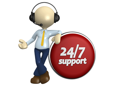 Support clientèle 24 heures sur 24, 7 jours sur 7